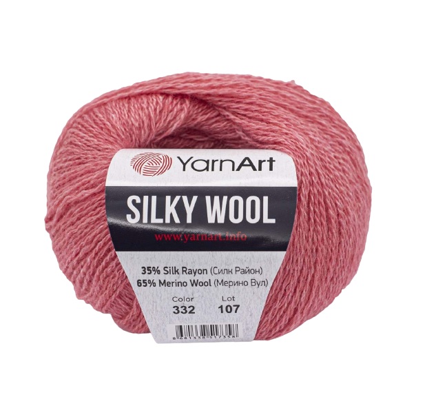 фото Пряжа yarnart 7732081_00003 silky wool 332 розовый