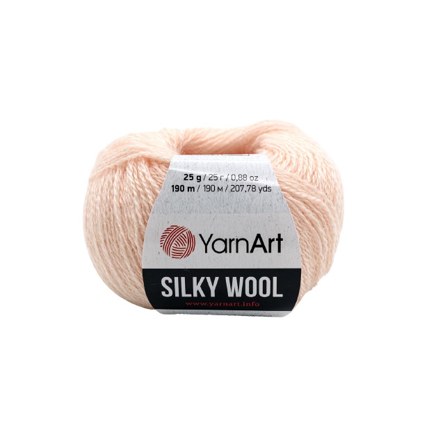 фото Пряжа yarnart 7732081_00008 silky wool 341 пудровый