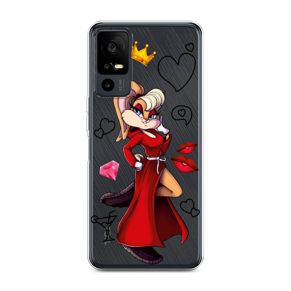 

Чехол на TCL 40R 5G "Rich Lola Bunny", Красный;бежевый;оранжевый, 291250-6