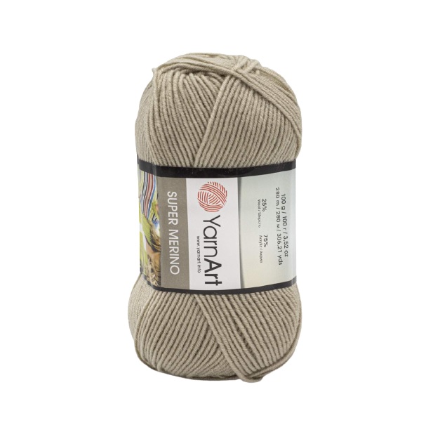 фото Пряжа yarnart 7732083_00009 super merino 383 холодный беж