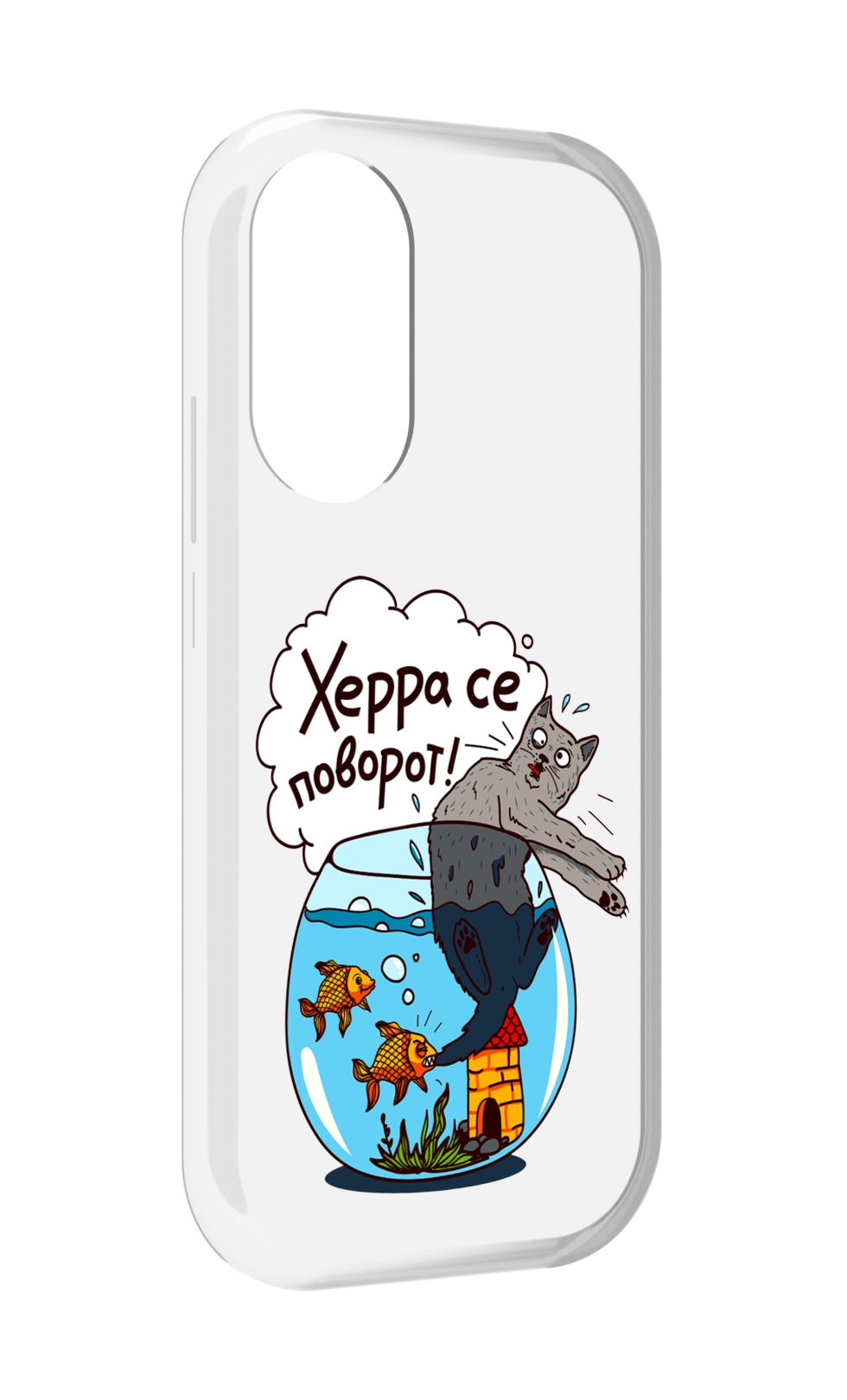 

Чехол MyPads Рыбы с котом для Honor X7, Прозрачный, Tocco