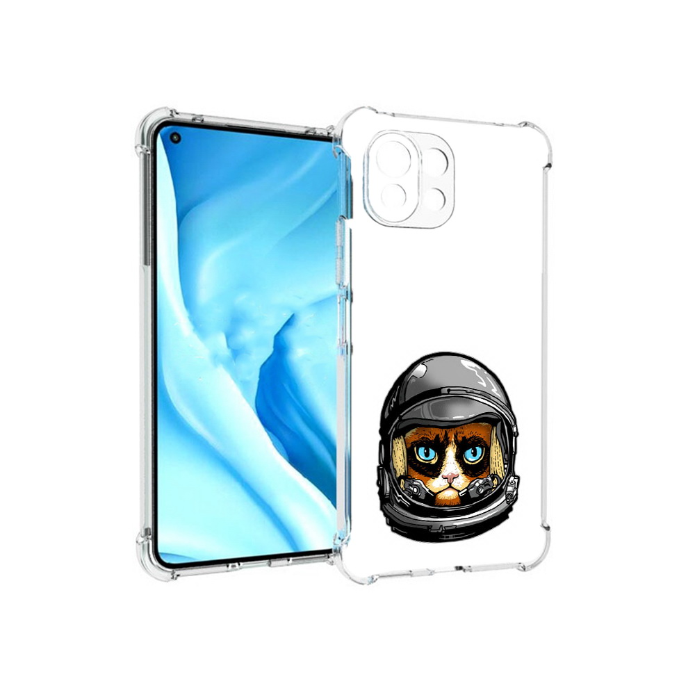 

Чехол MyPads Tocco для Xiaomi Mi 11 Lite кот космонавт (PT159462.256.400), Прозрачный, Tocco
