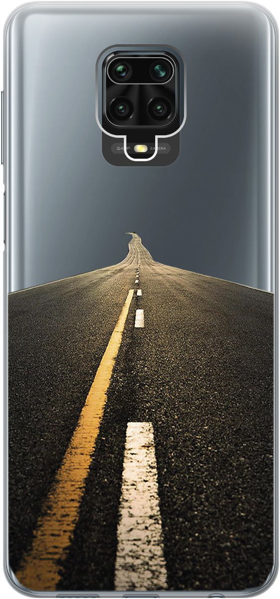 

Чехол на Xiaomi Redmi Note 9s "Road" прозрачный, Прозрачный;коричневый, 5588