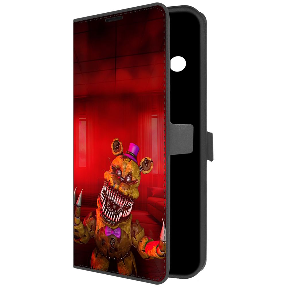 

Чехол-книжка Krutoff Eco Book для Realme 11 Pro ФНАФ - Фредди атакует (черный)