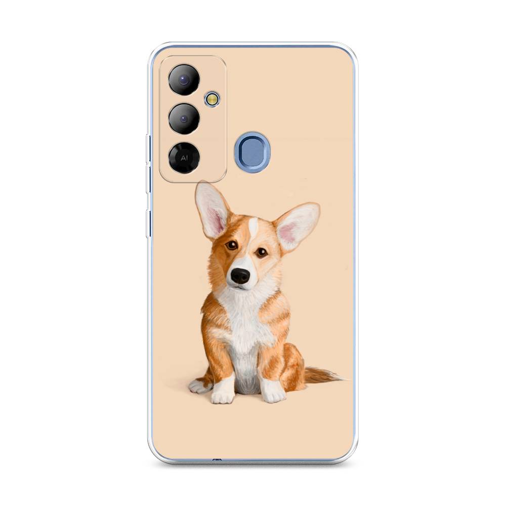 

Чехол на Tecno Pop 6 Go "Грустный Корги", Коричневый;бежевый, 302950-1