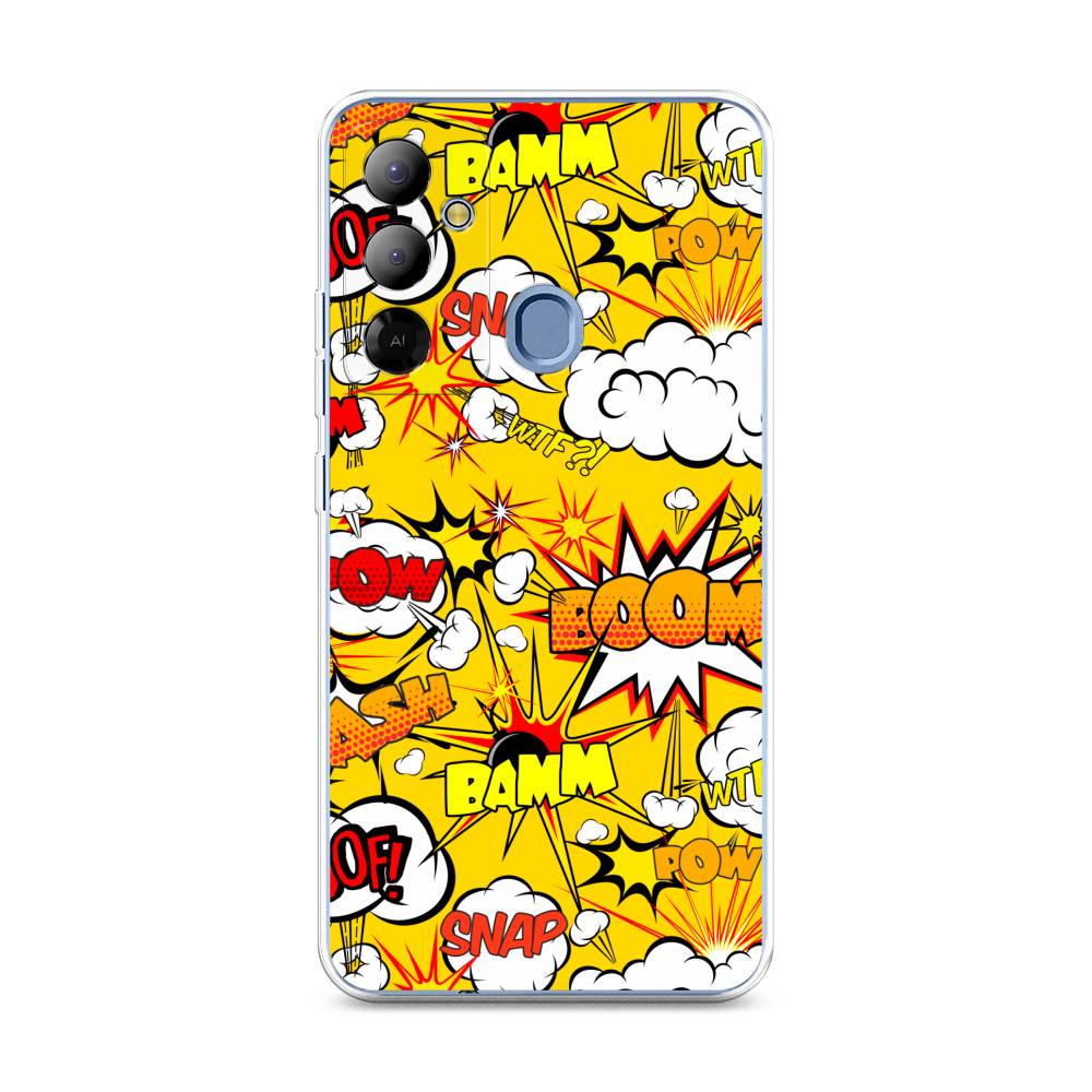 

Чехол на Tecno Pop 6 Go "Поп Арт эффекты", Желтый;белый;оранжевый, 302950-6