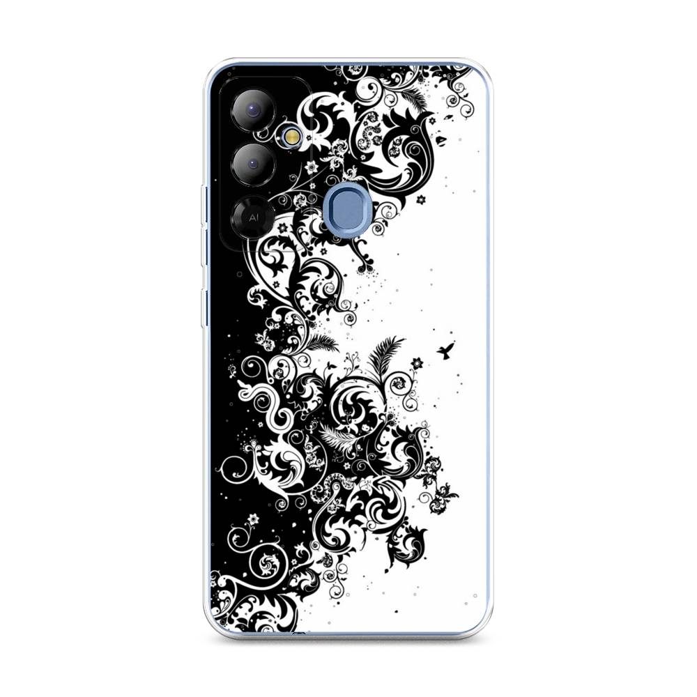 

Чехол на Tecno Pop 6 Go "Черно белый узор", Белый;черный;серый, 302950-3