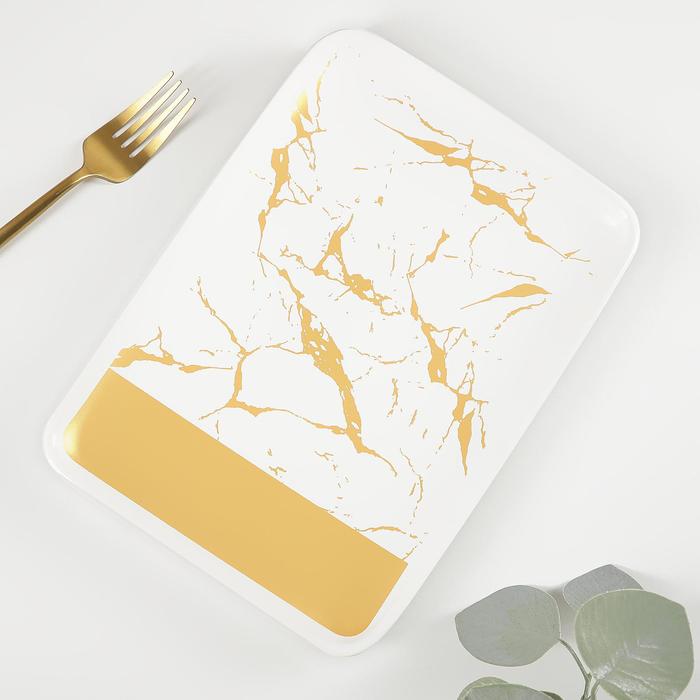 

Блюдо прямоугольное Gold, 26×18,5 см