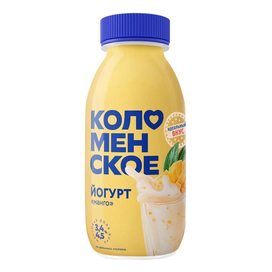 Йогурт питьевой Коломенское Манго из цельного молока 3,4 - 4,5% БЗМЖ 260 мл