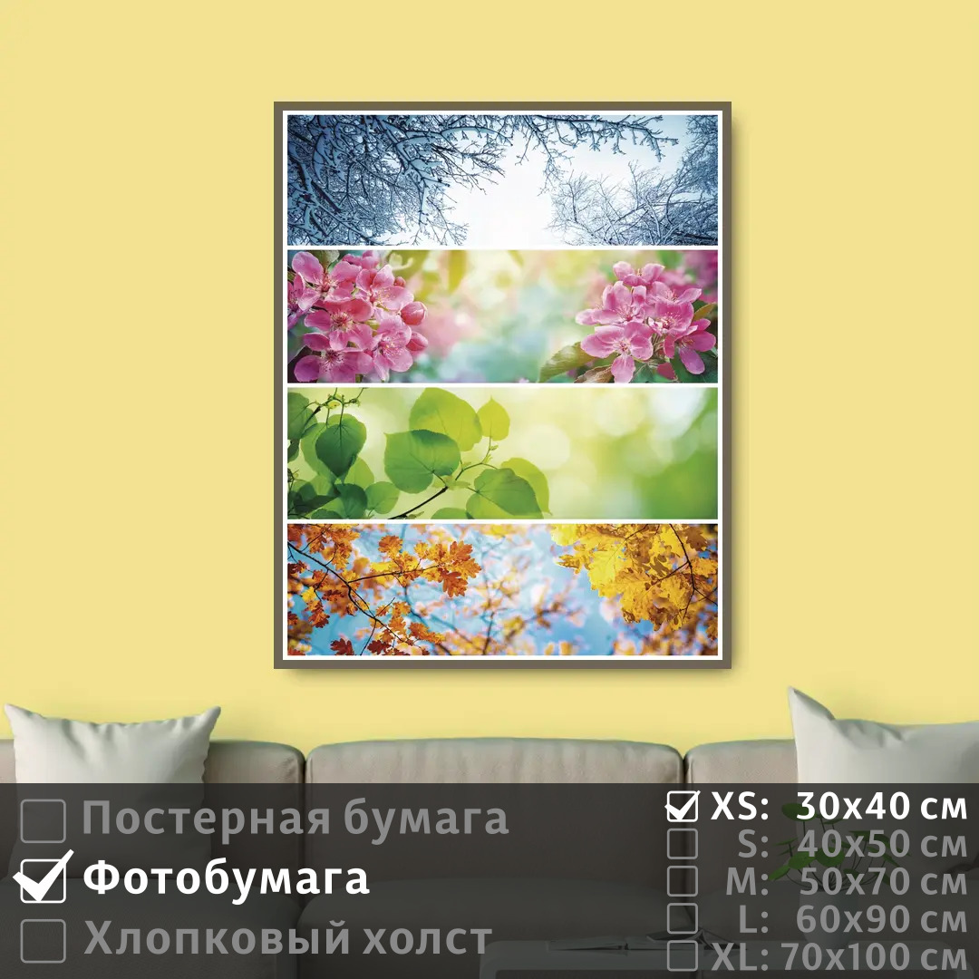 

Постер на фотобумаге ПолиЦентр Времена года растения 40х50 см, ВременаГодаРастения