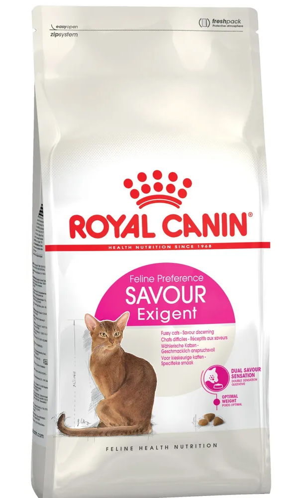 фото Сухой корм для кошек royal canin savor exigent для привередливых, 4шт по 4кг