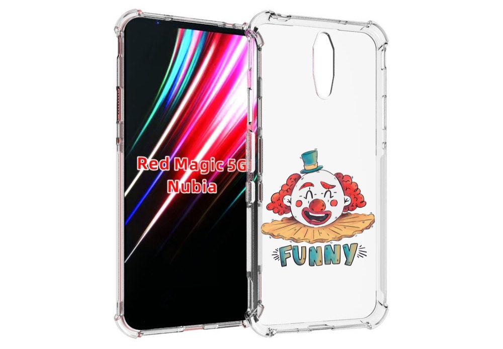 

Чехол MyPads клоун-смешной для ZTE Nubia Red Magic 1 5G, Прозрачный, Tocco