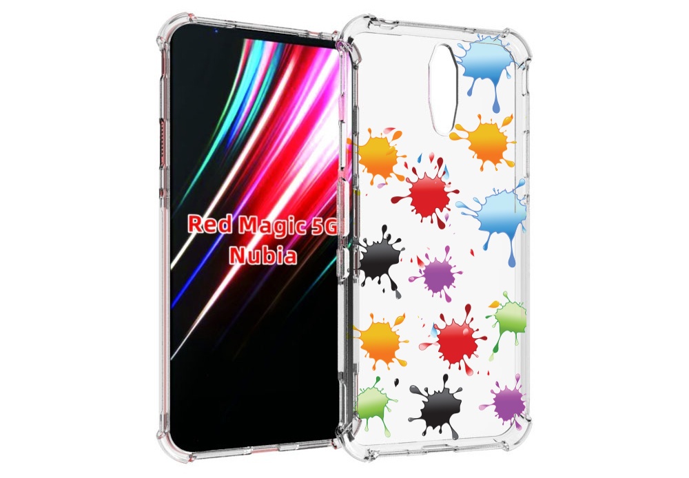 

Чехол MyPads кляксы для ZTE Nubia Red Magic 1 5G, Прозрачный, Tocco