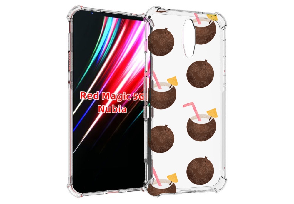 

Чехол MyPads кокосики для ZTE Nubia Red Magic 1 5G, Прозрачный, Tocco
