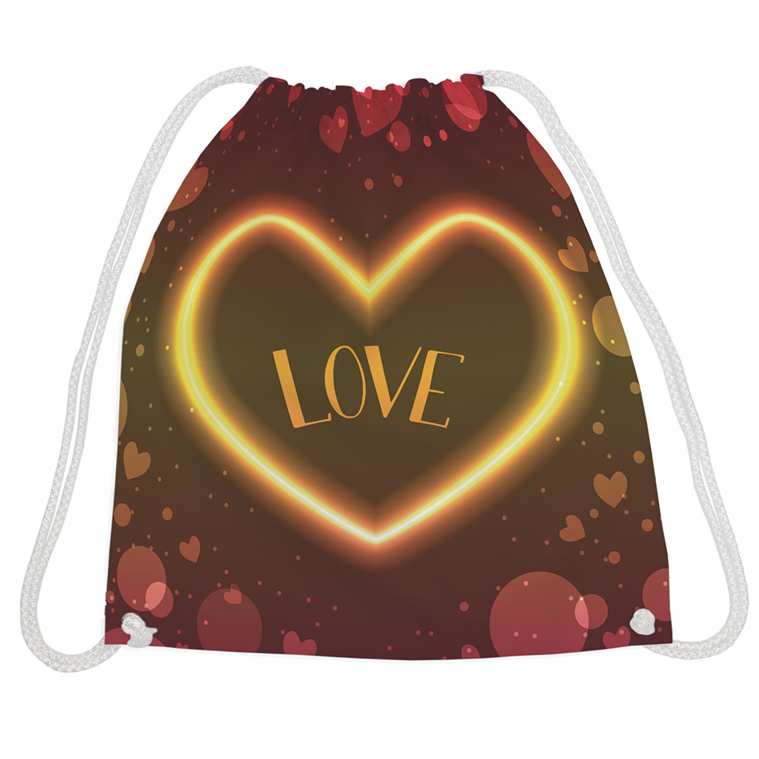 

Мешок для обуви унисекс JoyArty Love коричневый, Love