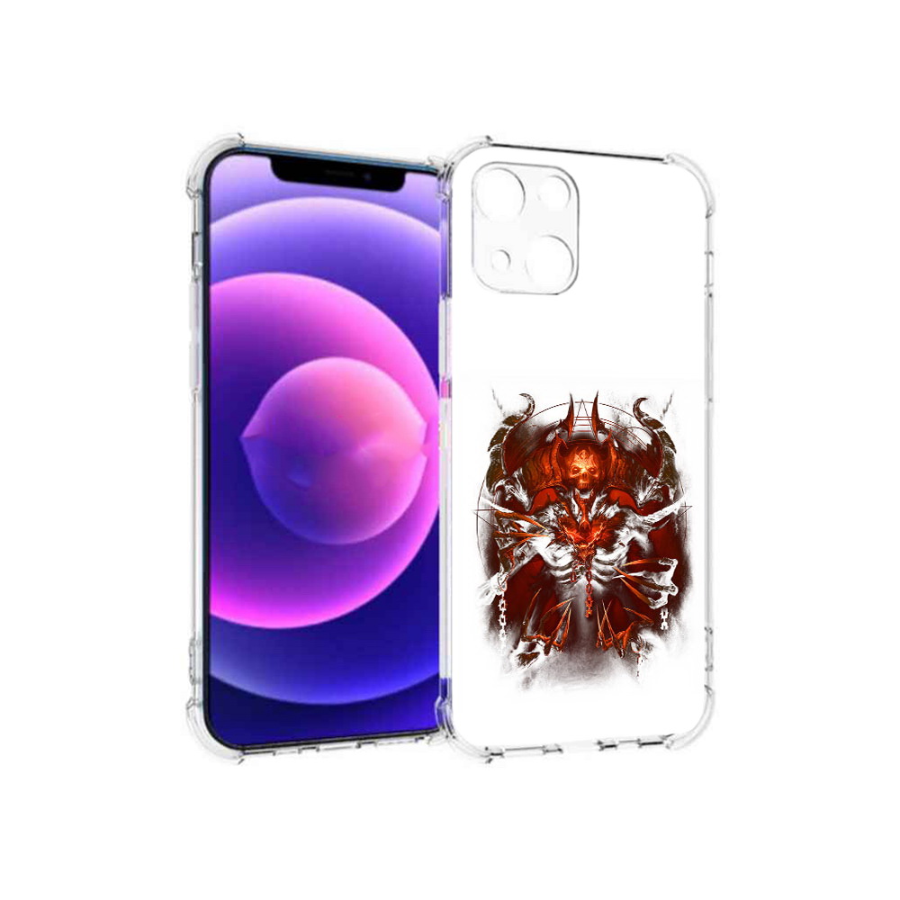 

Чехол MyPads Tocco для Apple iPhone 13 mini яркий демон (PT162959.608.708), Прозрачный, Tocco