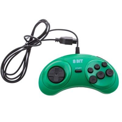 фото Геймпад проводной 8 bit controller(форма sega) зеленый nobrand