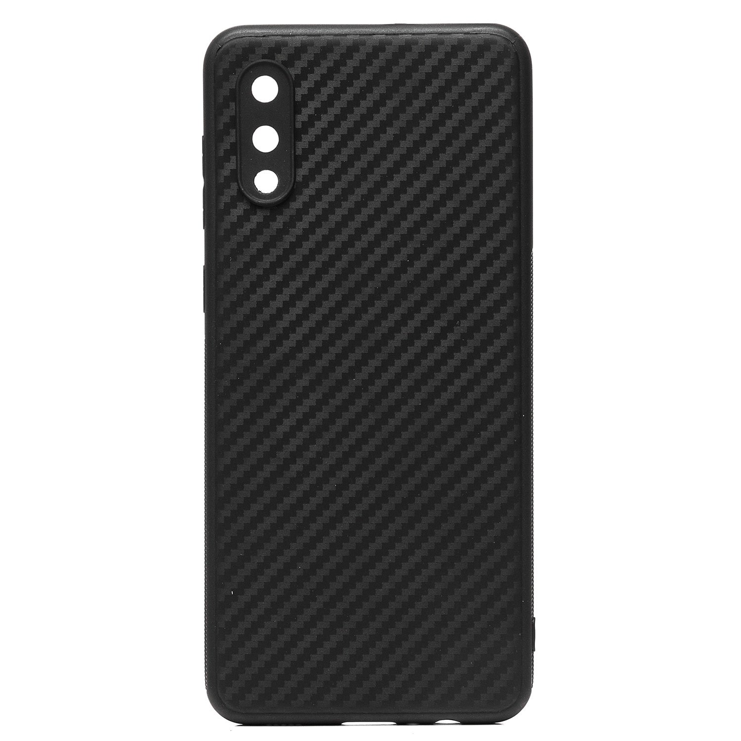 

Чехол Samsung SM-A022F (Galaxy A02) силиконовый карбон <черный>