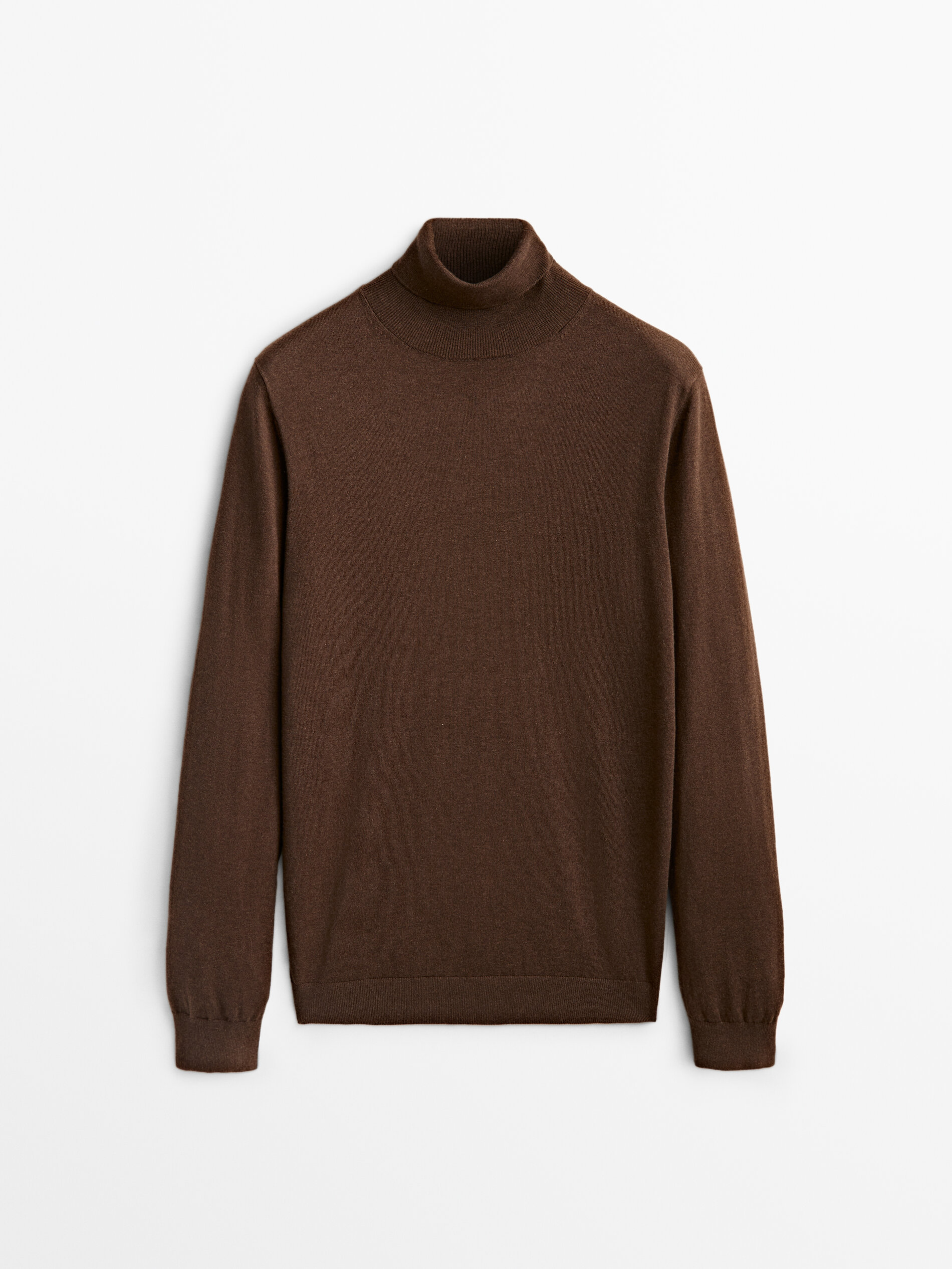 

Водолазка мужская Massimo Dutti 00946414700 коричневая L, 00946414700