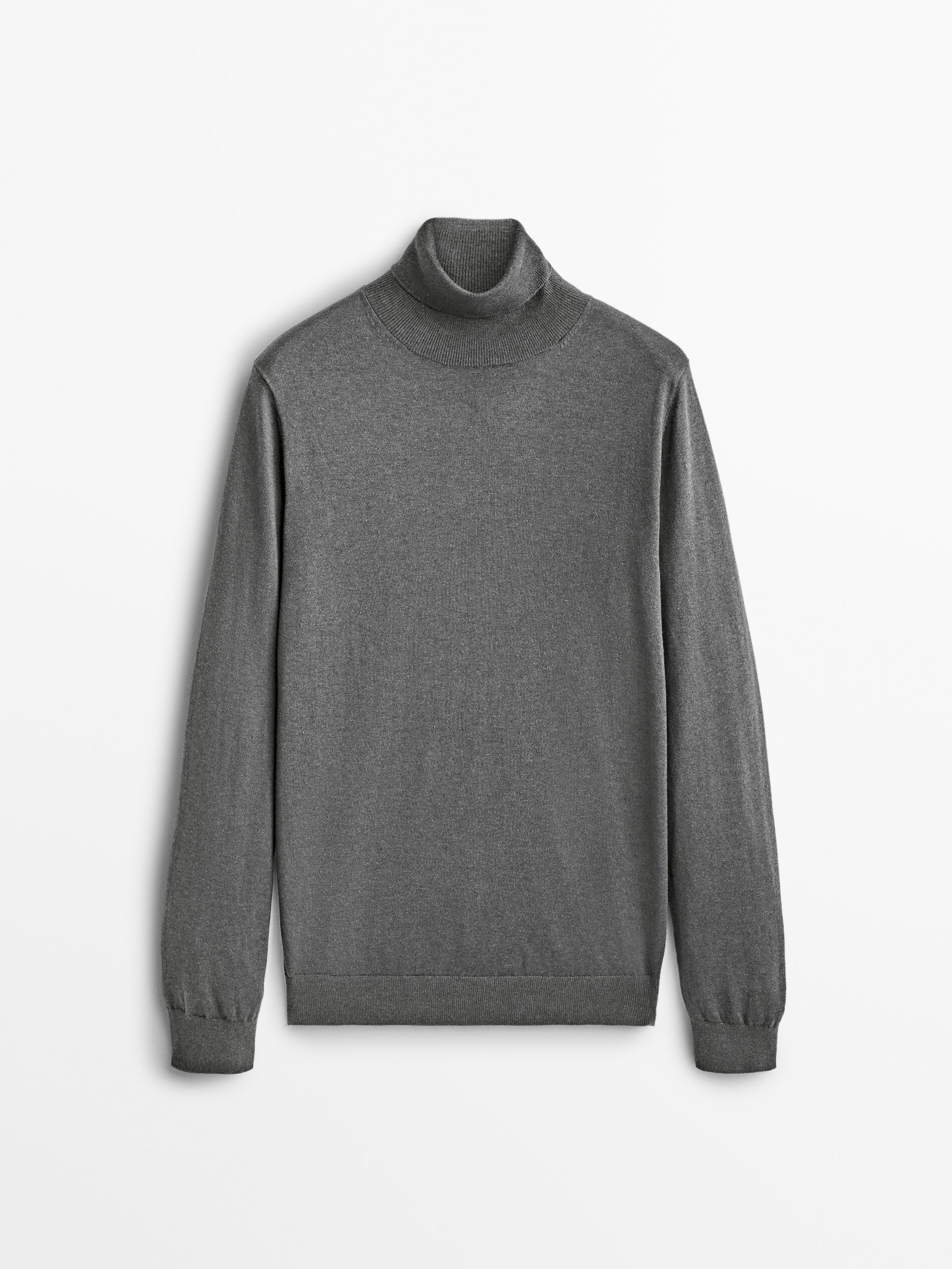 

Водолазка мужская Massimo Dutti 00946414807 серая S, 00946414807