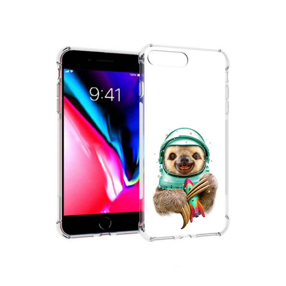 

Чехол MyPads Tocco для Apple iPhone 8 Plus Ленивец астронавт (PT70866.609.104), Прозрачный, Tocco