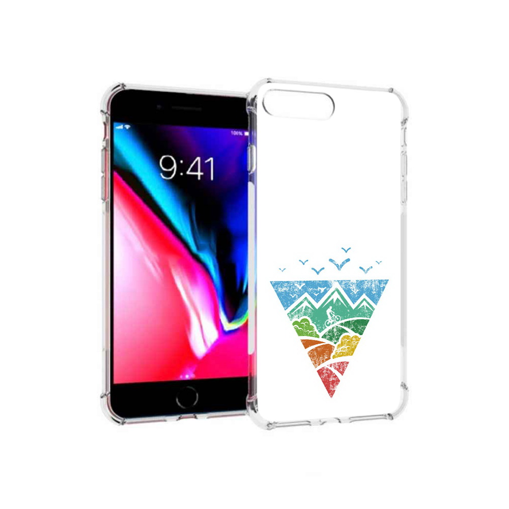 

Чехол MyPads Tocco для Apple iPhone 8 Plus Лес земля море чайки (PT70866.609.105), Прозрачный, Tocco