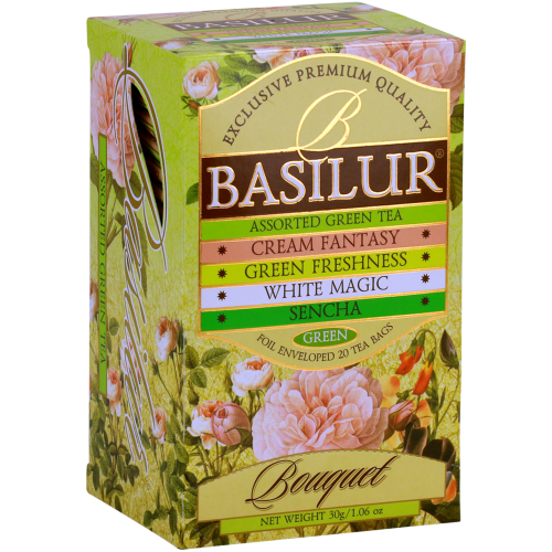 Чай зеленый Basilur Букет ассорти в пакетиках 1,5 г х 20 шт