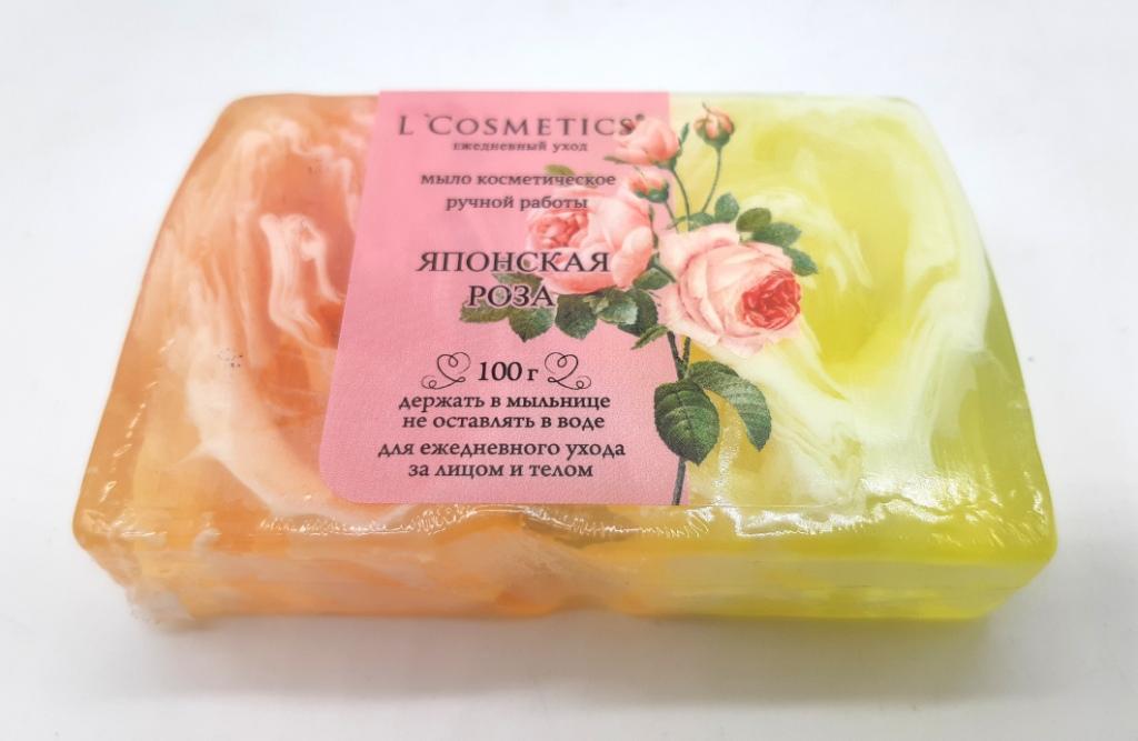 Купить Мыло косметическое L`Cosmetics Японская роза ручной работы 100 г, L'Cosmetics