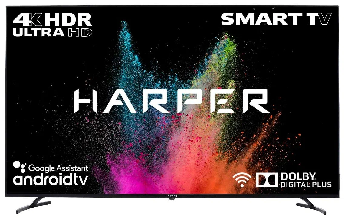 

Телевизор Harper 65U770TS, 65"(165 см), UHD 4K, Черный, 65U770TS