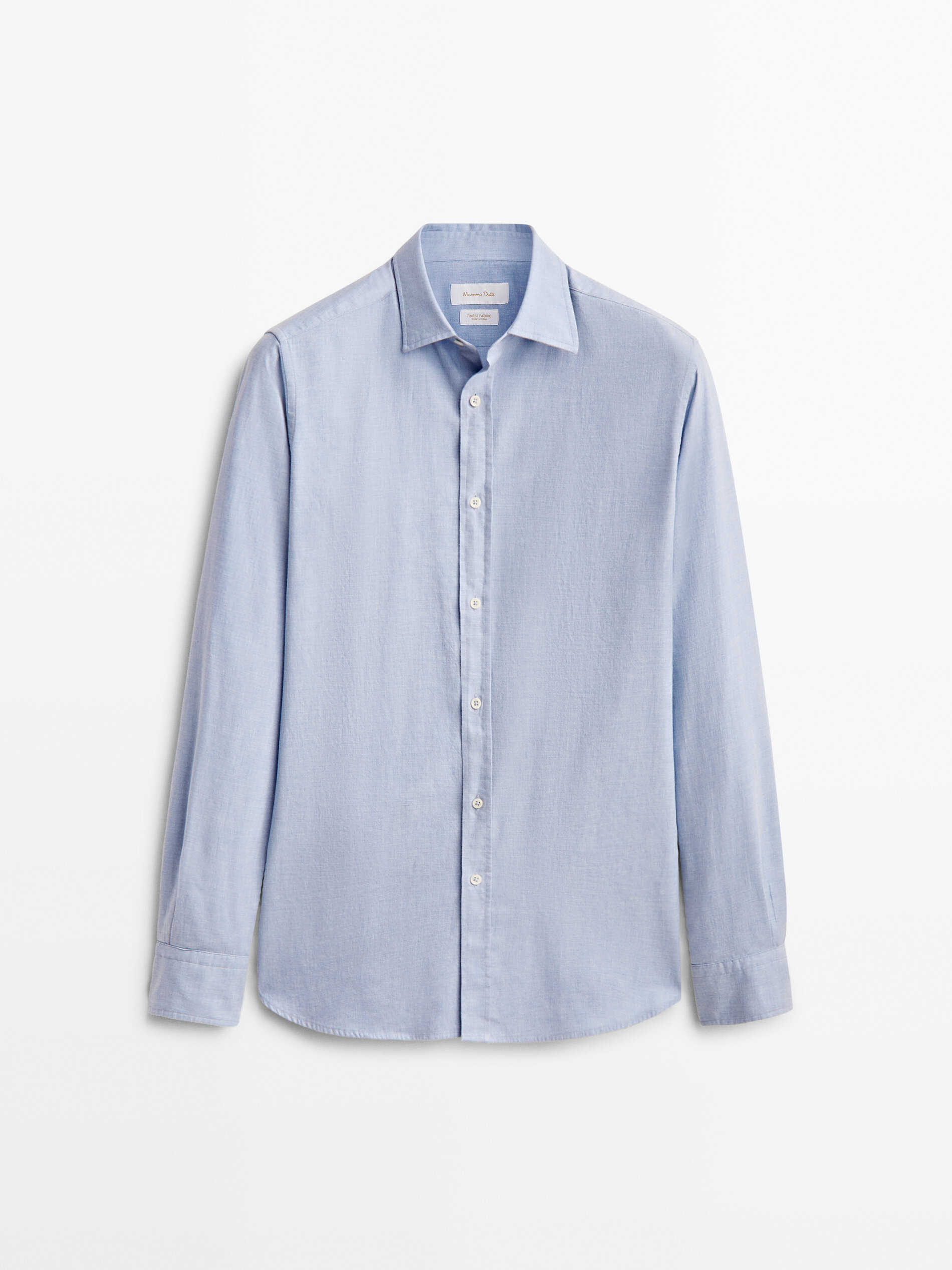 

Рубашка мужская Massimo Dutti 00118325403 голубая 2XL, 00118325403