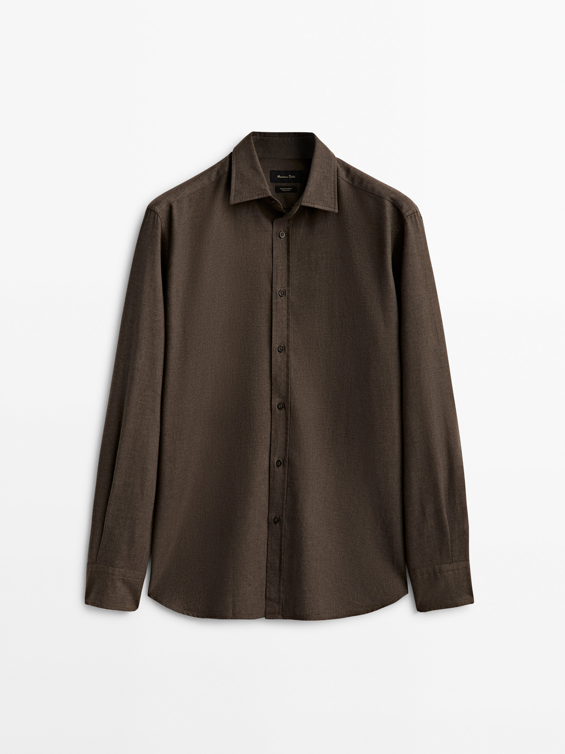 

Рубашка мужская Massimo Dutti 00118325706 бежевая L, 00118325706