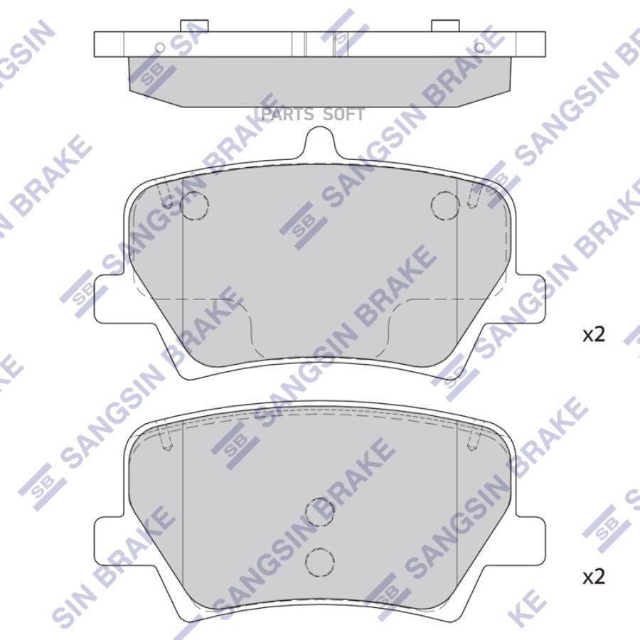 

Колодки Задние Volvo Xc40 2017- Sp2590 1Шт Sangsin Brake Sp2590