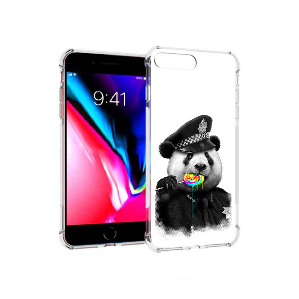 

Чехол MyPads Tocco для Apple iPhone 8 Plus Панда полиция (PT70866.609.130), Прозрачный, Tocco
