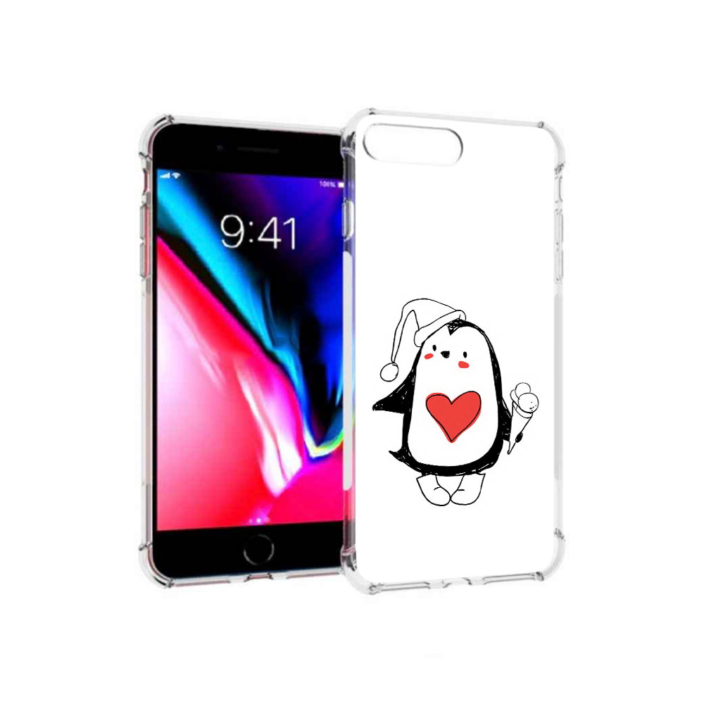 

Чехол MyPads Tocco для Apple iPhone 8 Plus Пингвин с мороженым (PT70866.609.135), Прозрачный, Tocco