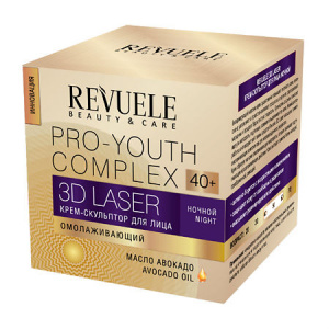 фото Крем-скульптор ночной для лица омолаживающий revuele pro-youth complex 3d laser 50 мл