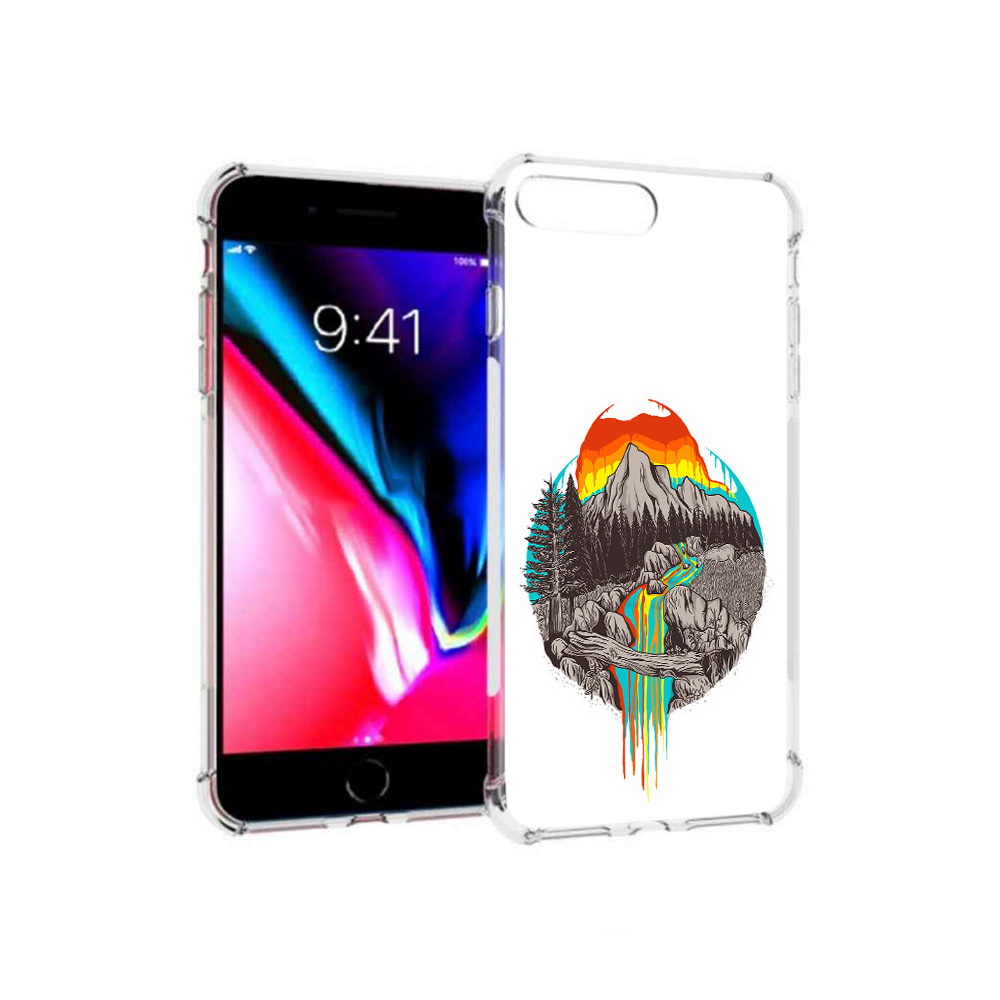 

Чехол MyPads Tocco для Apple iPhone 8 Plus Радужный водопад (PT70866.609.144), Прозрачный, Tocco