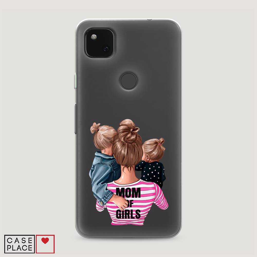

Чехол Awog на Google Pixel 4A "Mom of Girls", Разноцветный, 270650-6