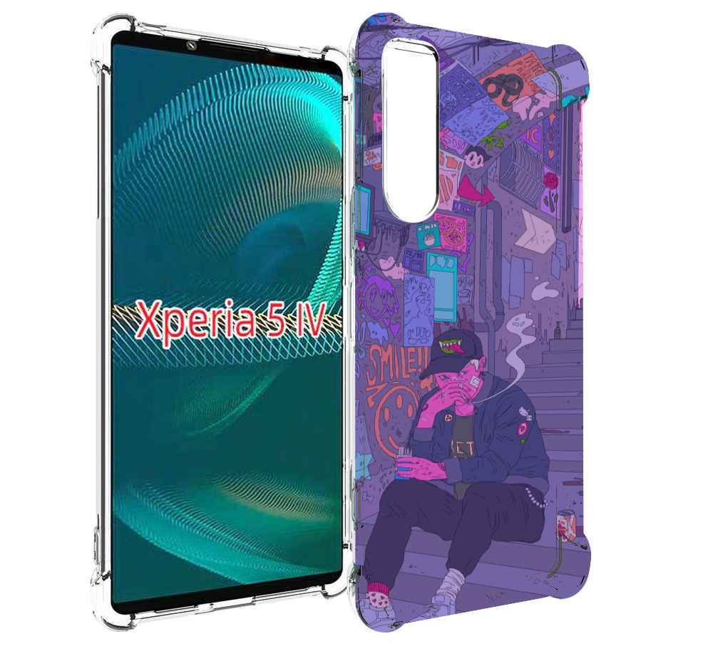 

Чехол MyPads парень в подъезде мультик для Sony Xperia 5 IV (5-4), Прозрачный, Tocco