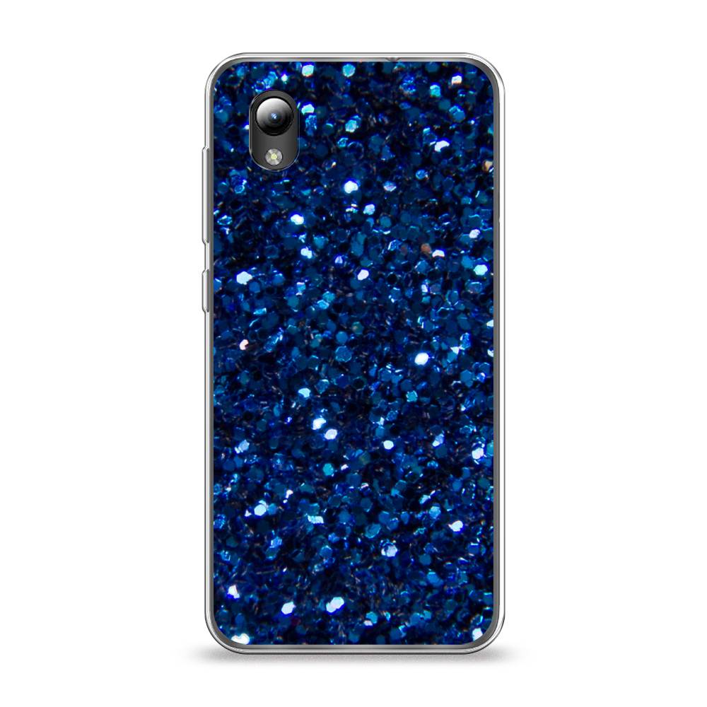 

Силиконовый чехол "Синие блестки рисунок" на ZTE Blade A3 (2019)