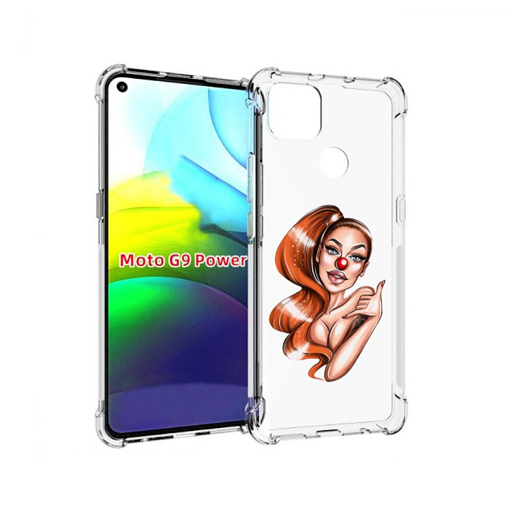

Чехол MyPads девушка-клоун для Motorola Moto G9 Power, Прозрачный, Tocco