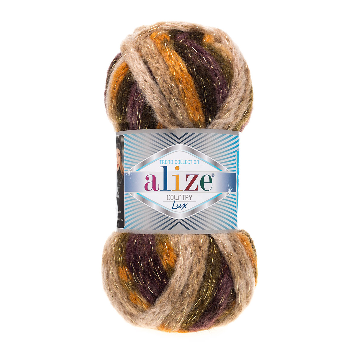 

Пряжа ALIZE Country lux 100г, 32м (шерсть, металлик) ТУ (5633 секционный), 5 мотков, Country lux