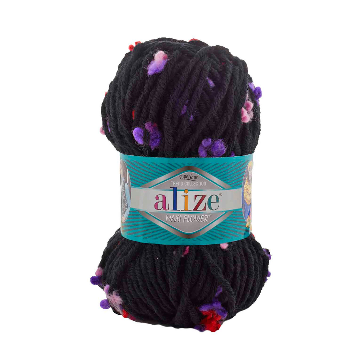 

Пряжа ALIZE Superlana Maxi Flower 100г, 80м (шерсть, акрил, полиамид) (6218), 5 мотков, Superlana Maxi Flower