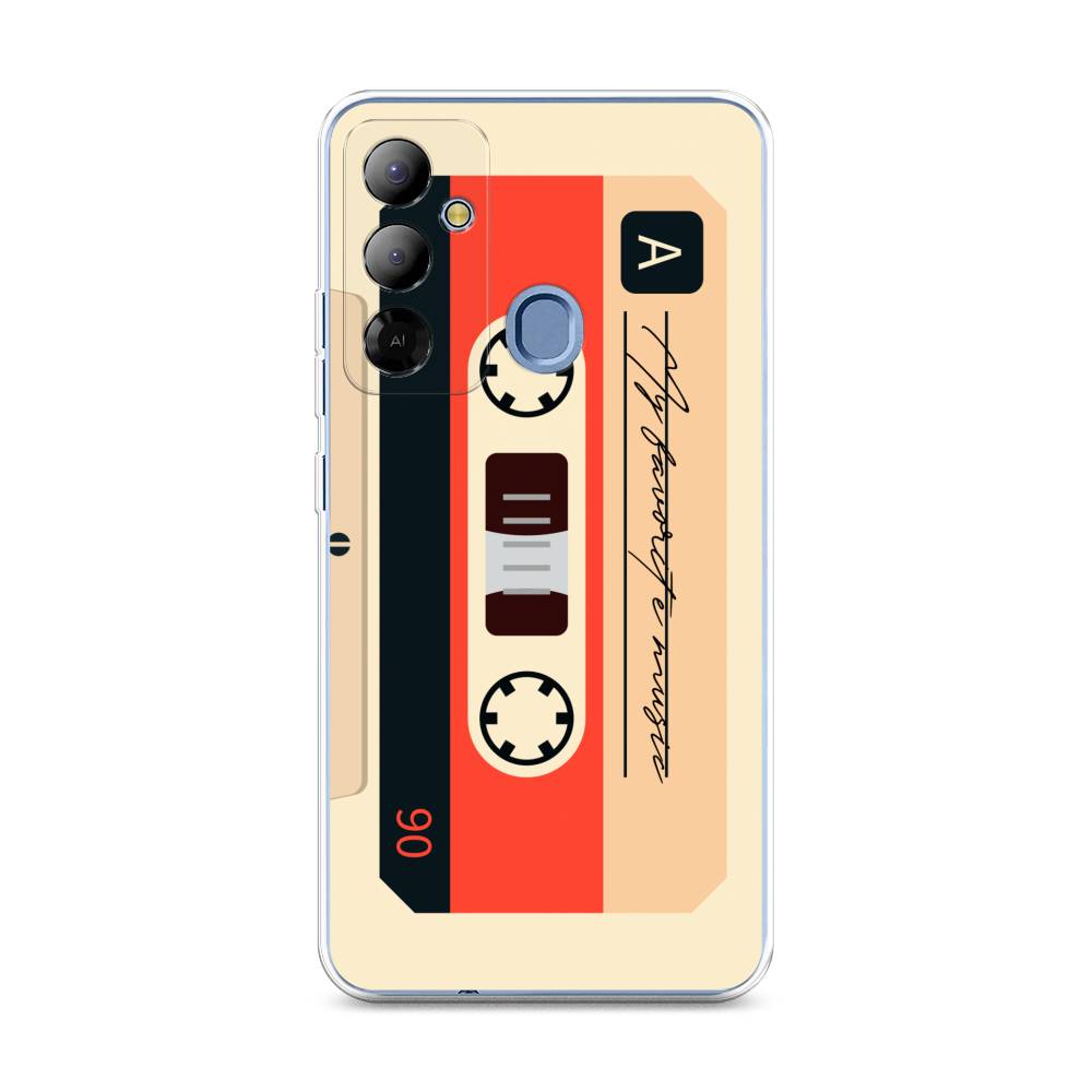 

Чехол на Tecno Pop 6 Go "Бежевая кассета", Черный;красный;бежевый, 302950-6
