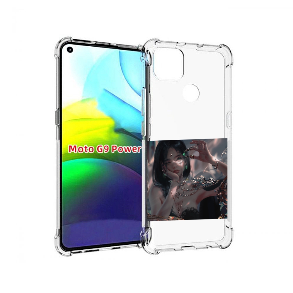 

Чехол MyPads девушка-с-алмазом для Motorola Moto G9 Power, Прозрачный, Tocco