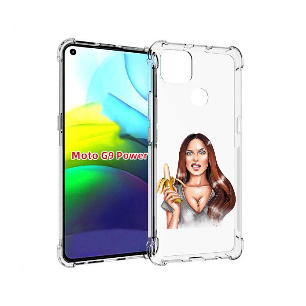 

Чехол MyPads девушка-с-бананом для Motorola Moto G9 Power, Прозрачный, Tocco