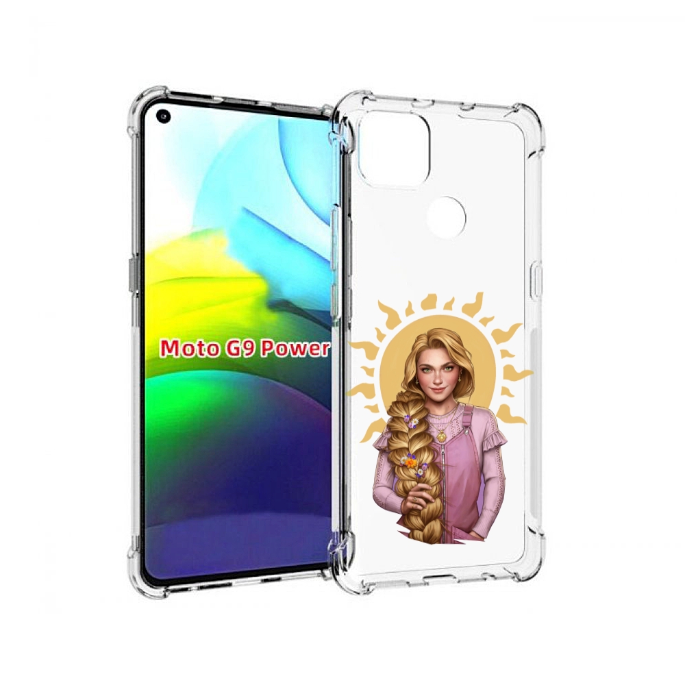 

Чехол MyPads девушка-с-большой-косой для Motorola Moto G9 Power, Прозрачный, Tocco