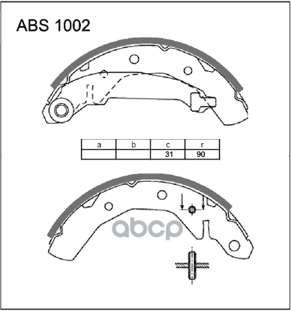 

Тормозные колодки ALLIED NIPPON барабанные ABS1002