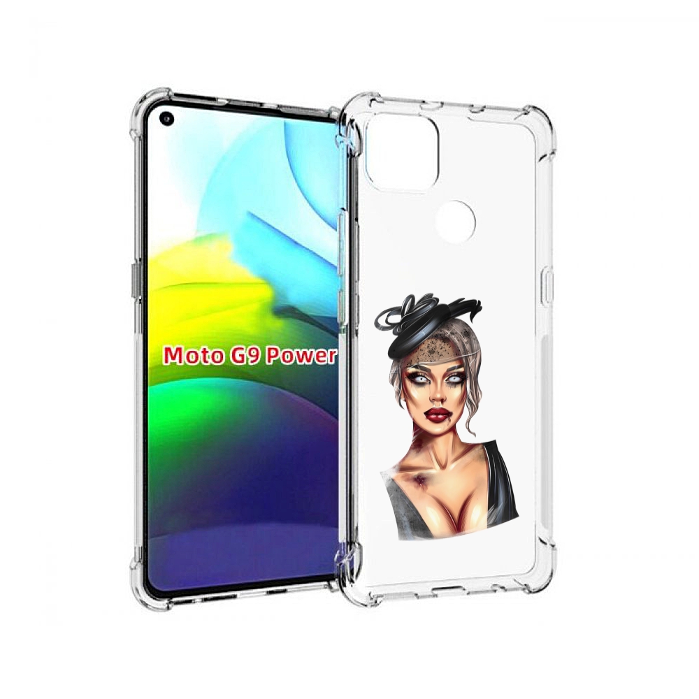 

Чехол MyPads девушка-с-линзами для Motorola Moto G9 Power, Прозрачный, Tocco