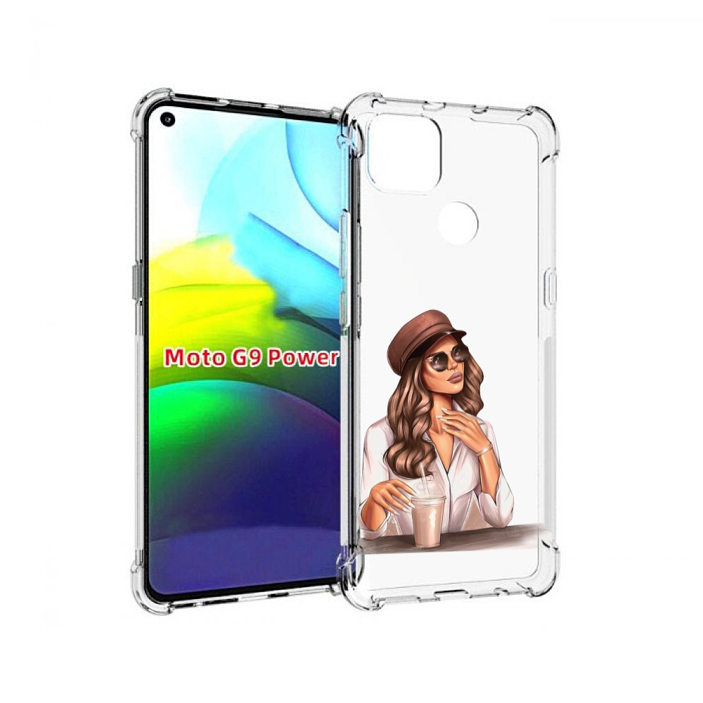 

Чехол MyPads девушка-с-милкшейком женский для Motorola Moto G9 Power, Прозрачный, Tocco