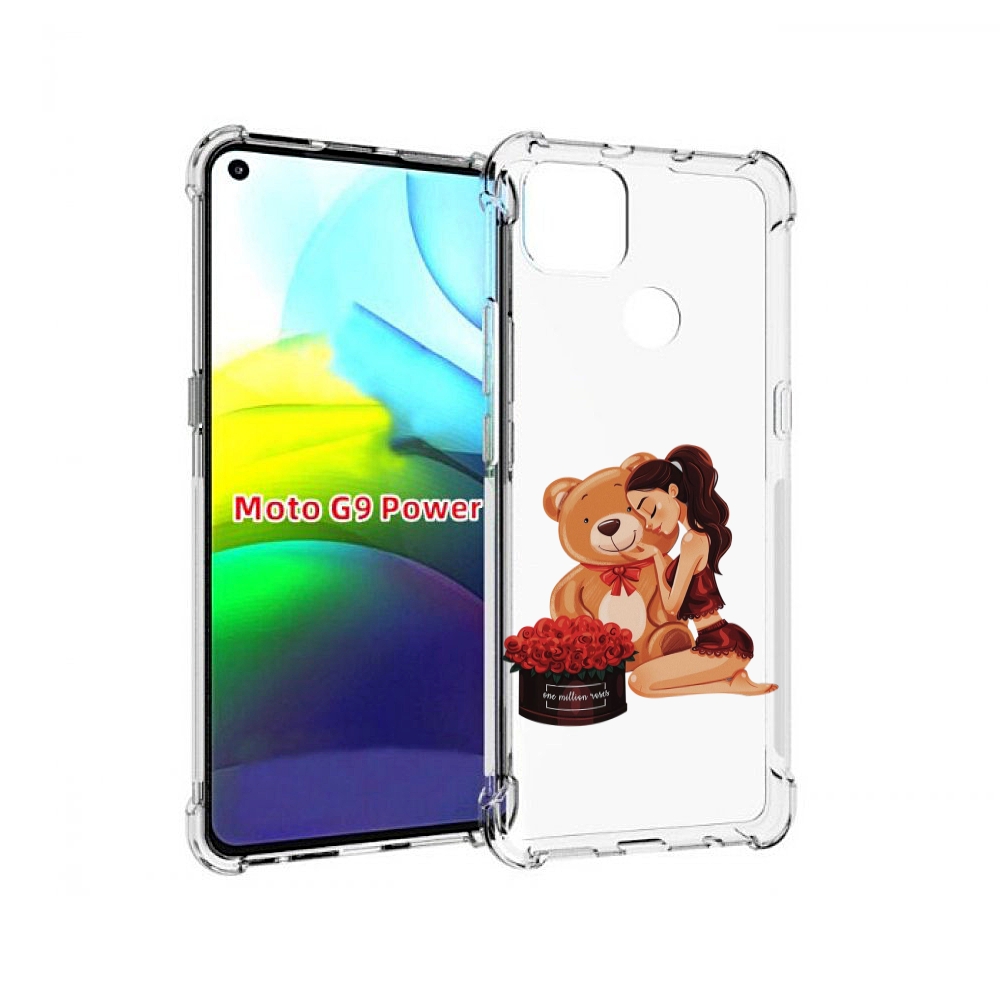 

Чехол MyPads девушка-с-подарками женский для Motorola Moto G9 Power, Прозрачный, Tocco